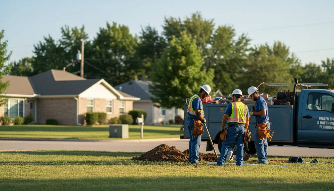 Residential water line and bathroom plumbing service in Gilbertsville, PA